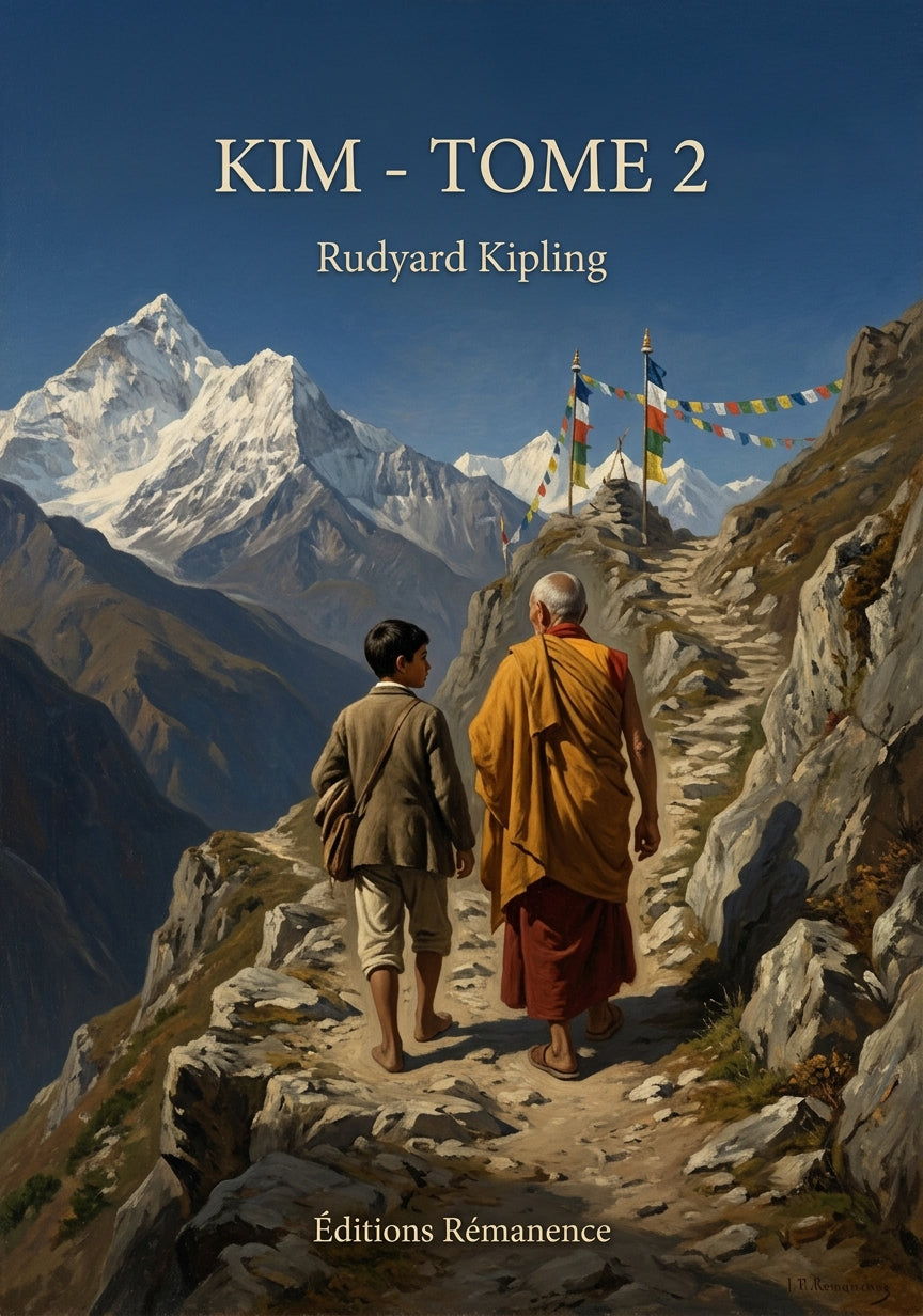 Livre Kim - Tome 2 par Rudyard Kipling - Couverture - Editions Remanence