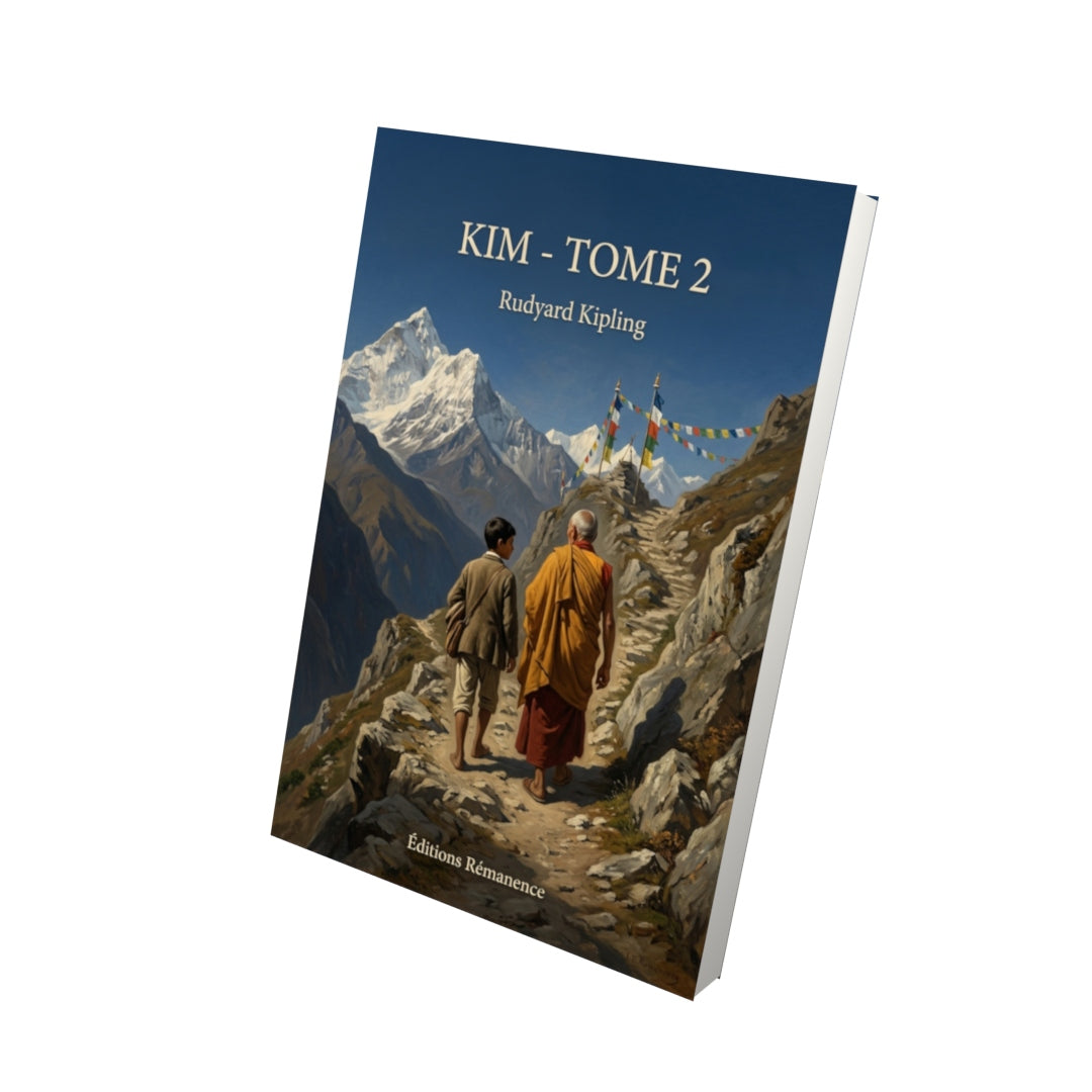 Livre Kim - Tome 2 par Rudyard Kipling - Vue 3D - Editions Remanence
