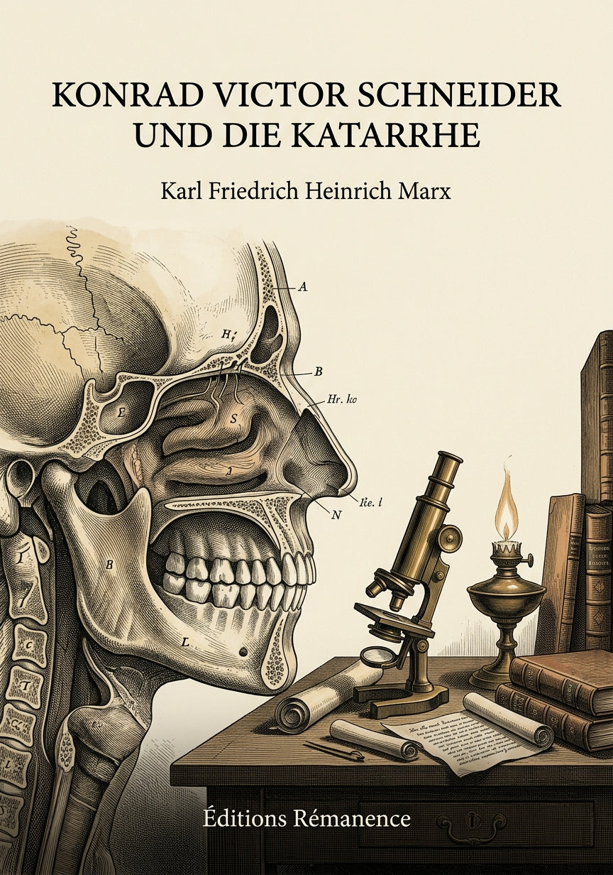 Livre Konrad Victor Schneider und die Katarrhe par Karl Friedrich Heinrich Marx - Couverture - Editions Remanence