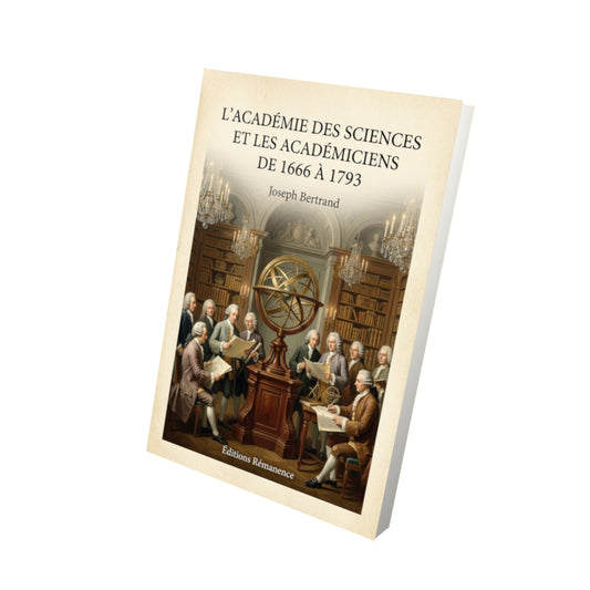 Livre L'Académie des sciences et les académiciens de 1666 à 1793 - Joseph Bertrand - Vue 3D - Editions Remanence