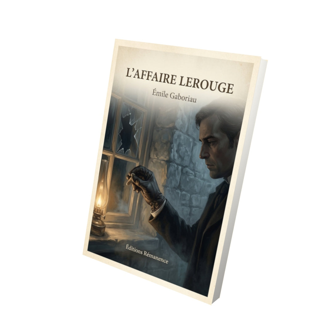 Livre L'affaire Lerouge - Émile Gaboriau - Vue 3D - Editions Remanence
