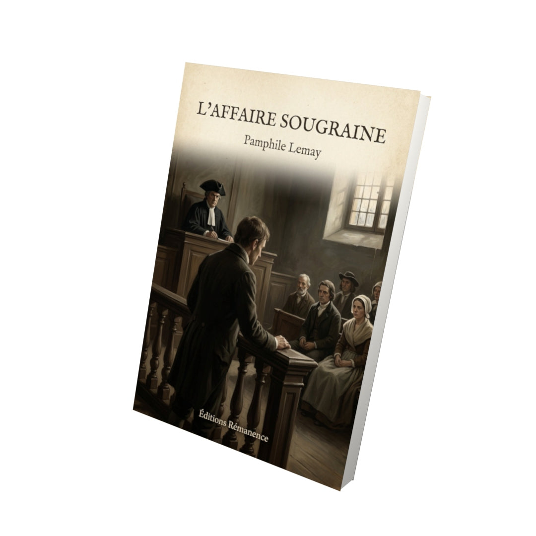 Livre L'affaire Sougraine - Pamphile Lemay - Vue 3D - Editions Remanence
