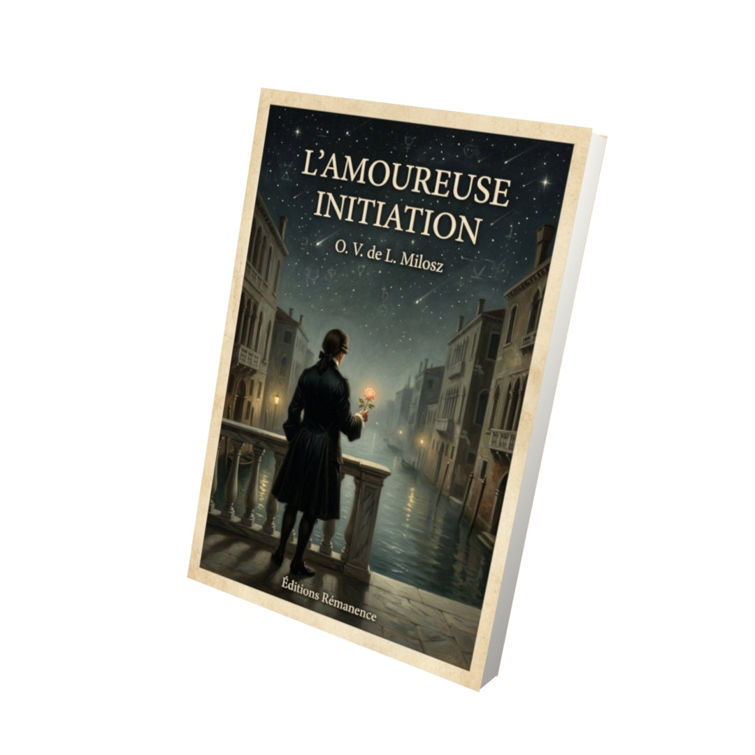 Livre L'Amoureuse Initiation - O. V. de L. Milosz - Vue 3D - Editions Remanence