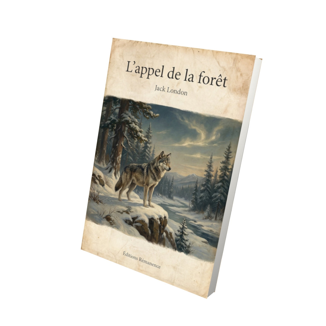 Livre L'appel de la forêt – Jack London - Vue 3D - Editions Remanence