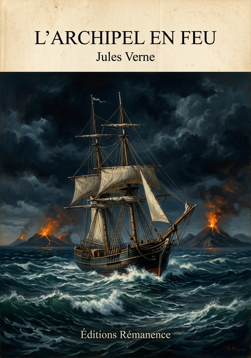 L'archipel en feu - Jules Verne (Couverture)