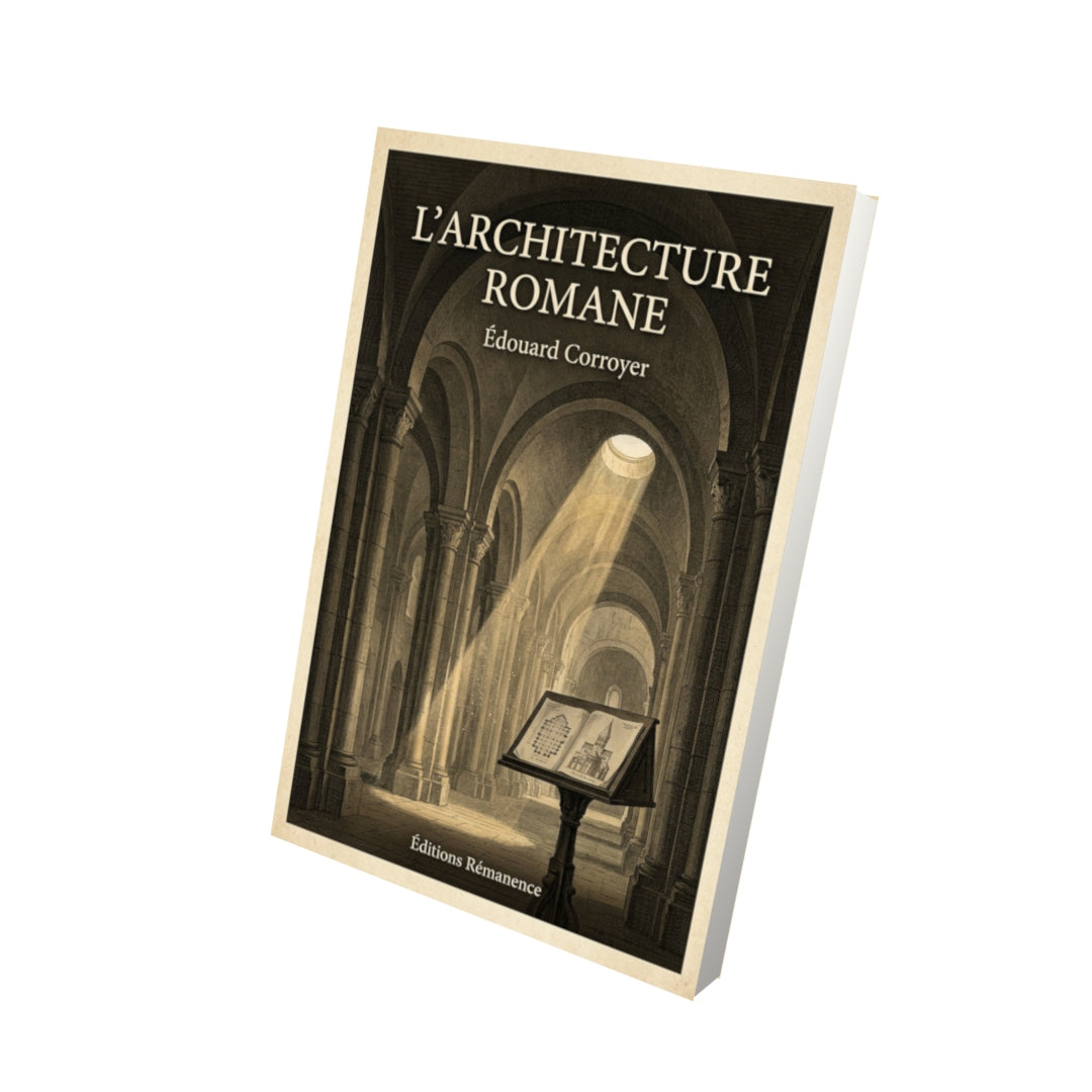 Livre L'Architecture romane - Édouard Corroyer - Vue 3D - Editions Remanence