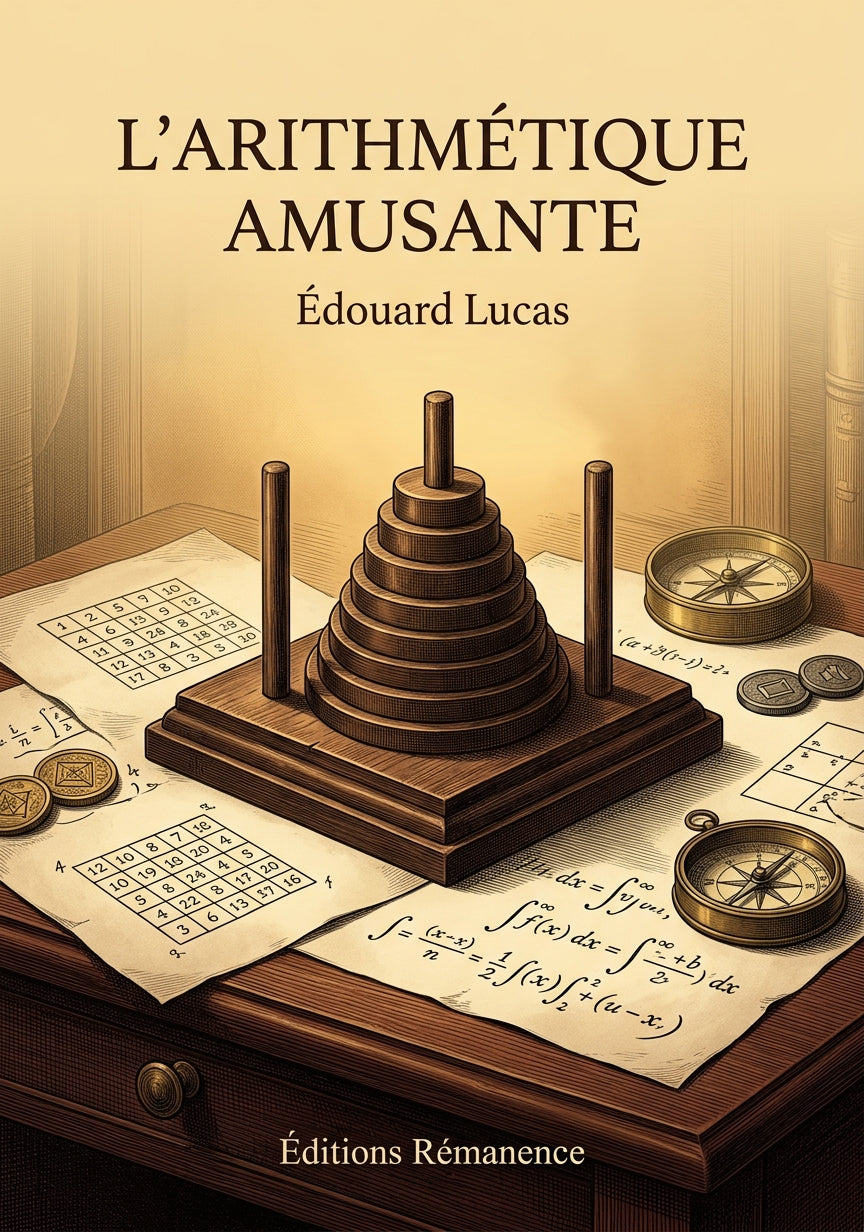 Livre L'Arithmétique amusante par Édouard Lucas - Couverture - Editions Remanence