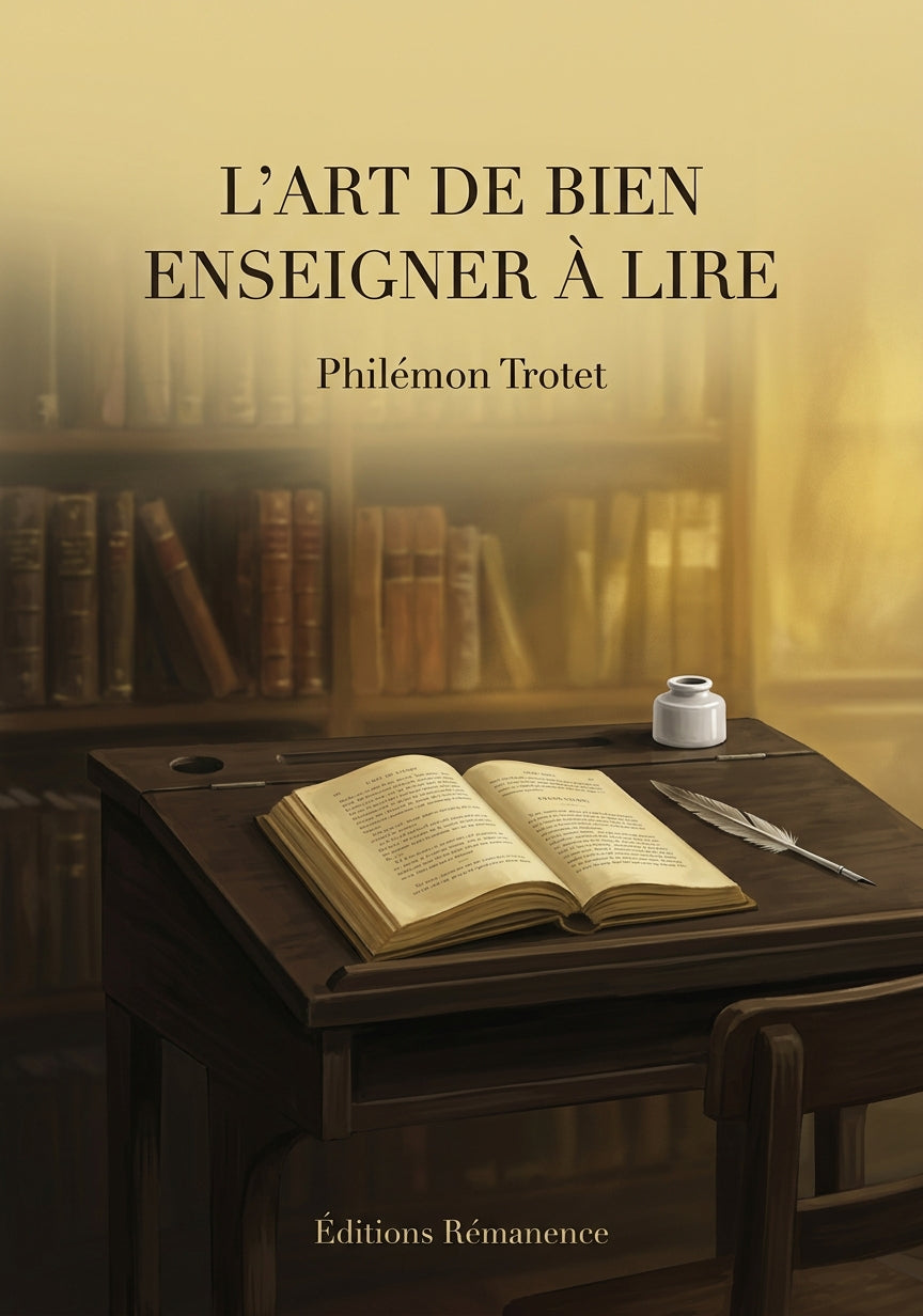 Livre L'Art de bien enseigner à lire par Philémon Trotet - Couverture - Editions Remanence