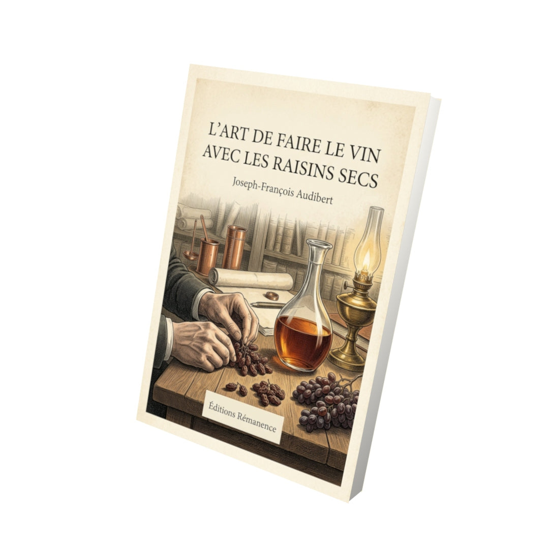 Livre L'art de faire le vin avec les raisins secs - Joseph-François Audibert - Vue 3D - Editions Remanence
