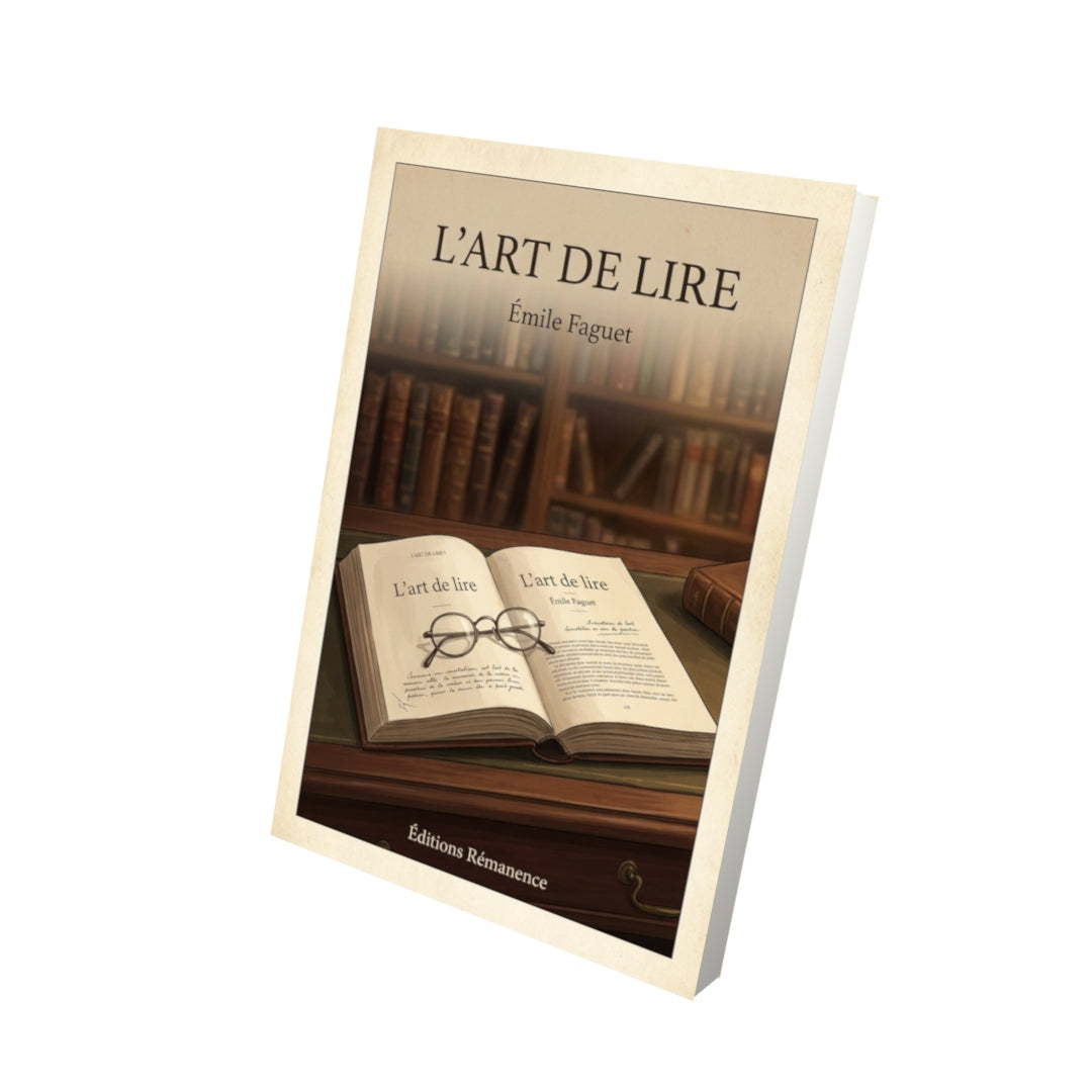Livre L'art de lire - Émile Faguet - Vue 3D - Editions Remanence