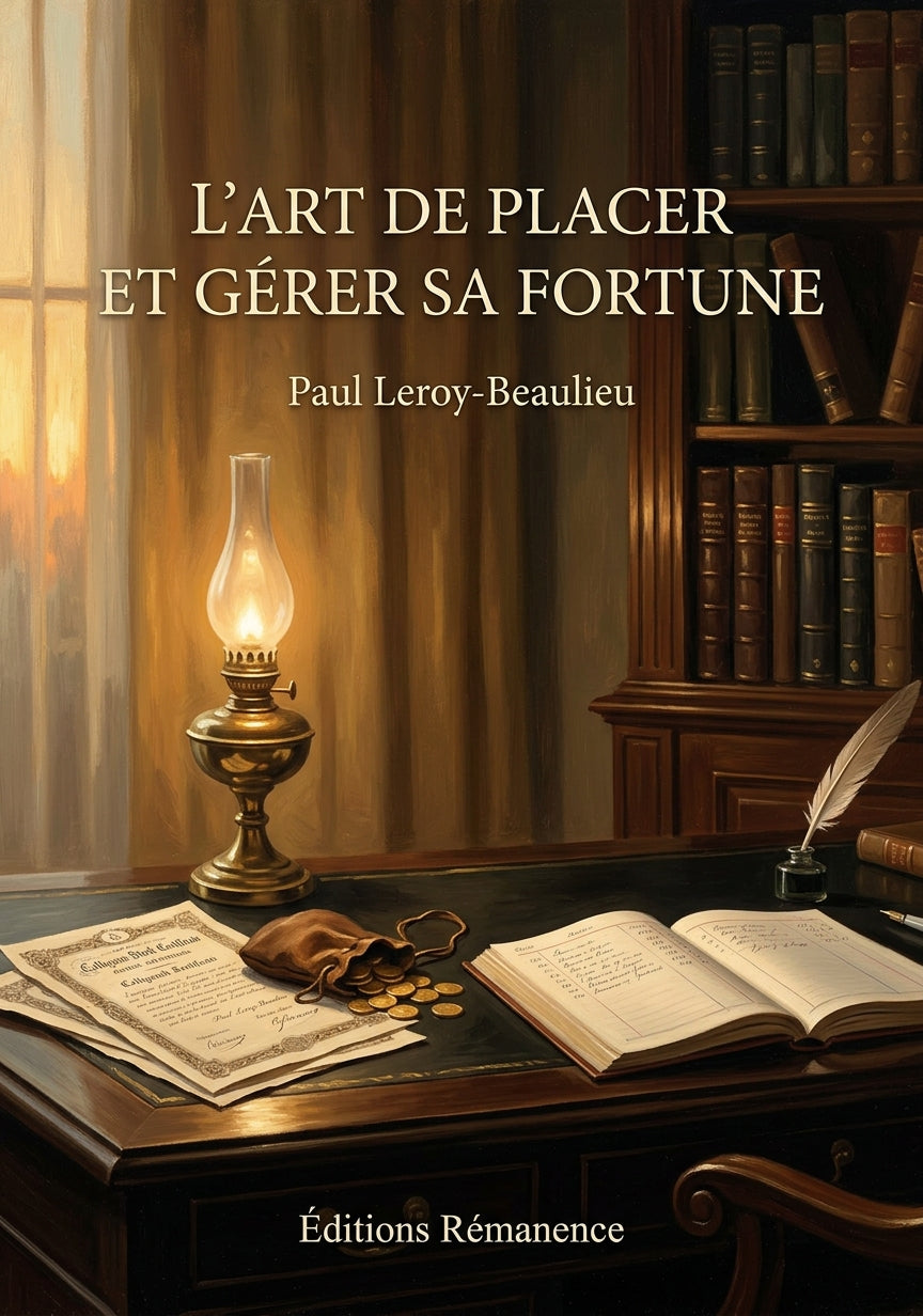 Livre L'art de placer et gérer sa fortune par Paul Leroy-Beaulieu - Couverture - Editions Remanence