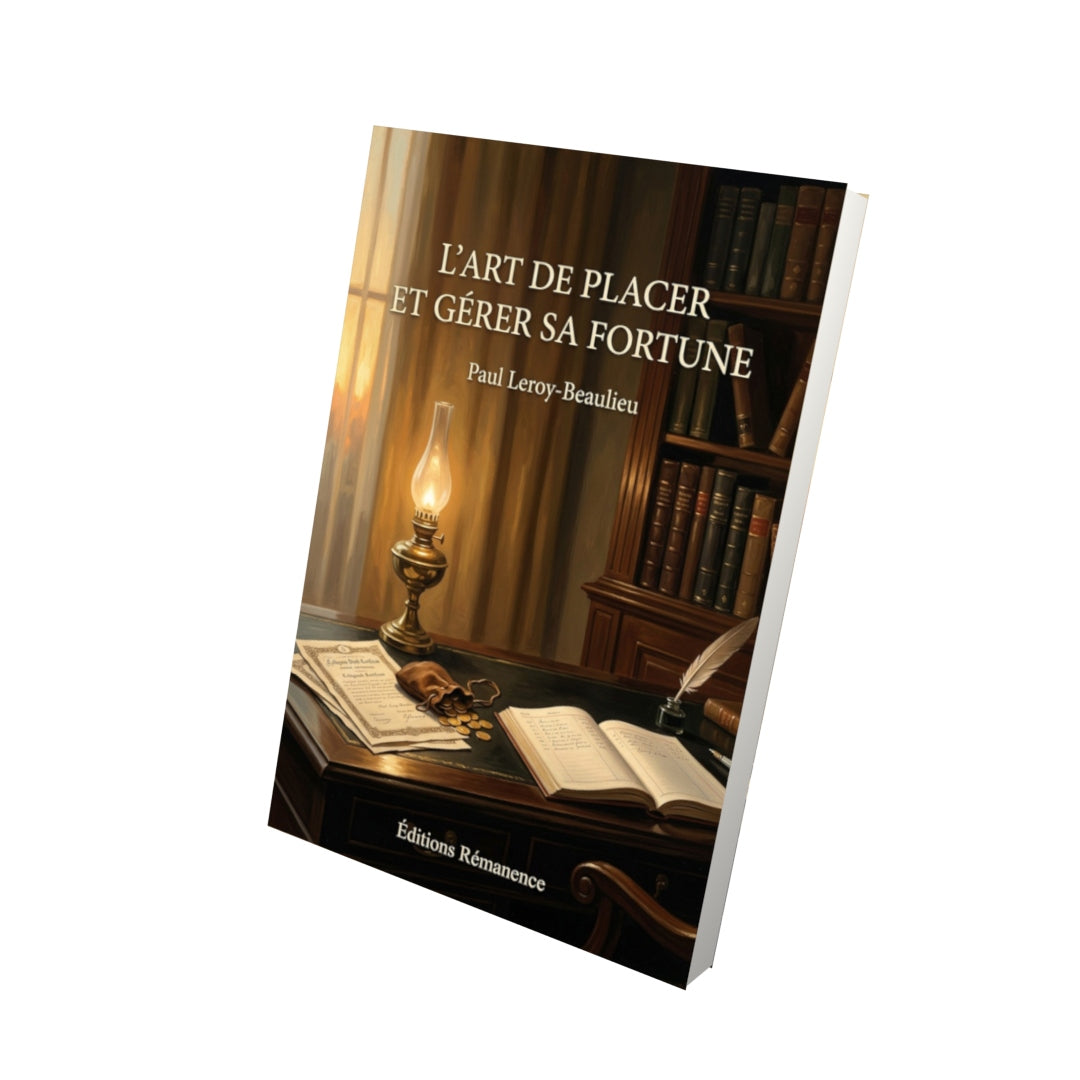 Livre L'art de placer et gérer sa fortune par Paul Leroy-Beaulieu - Vue 3D - Editions Remanence