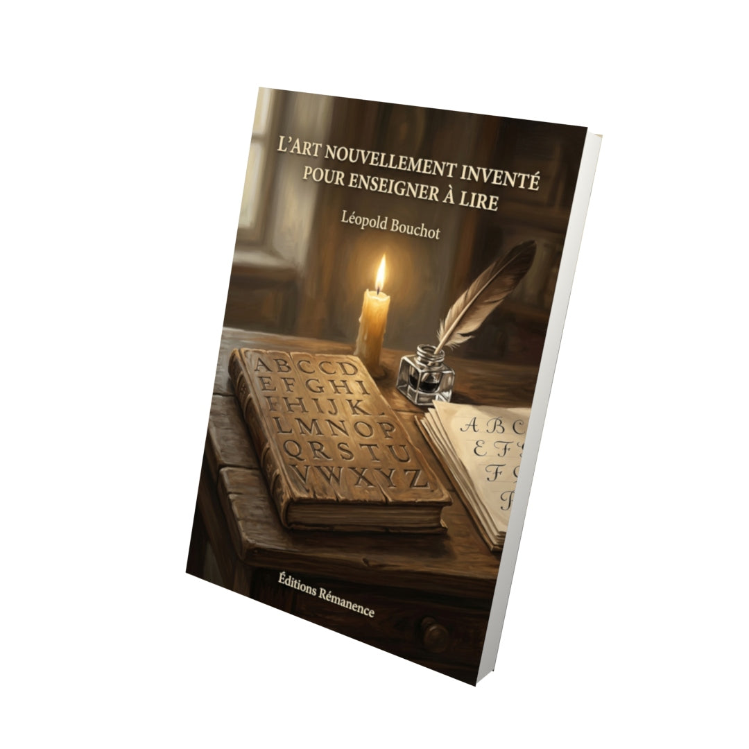 Livre L'Art nouvellement inventé pour enseigner à lire par Léopold Bouchot - Vue 3D - Editions Remanence