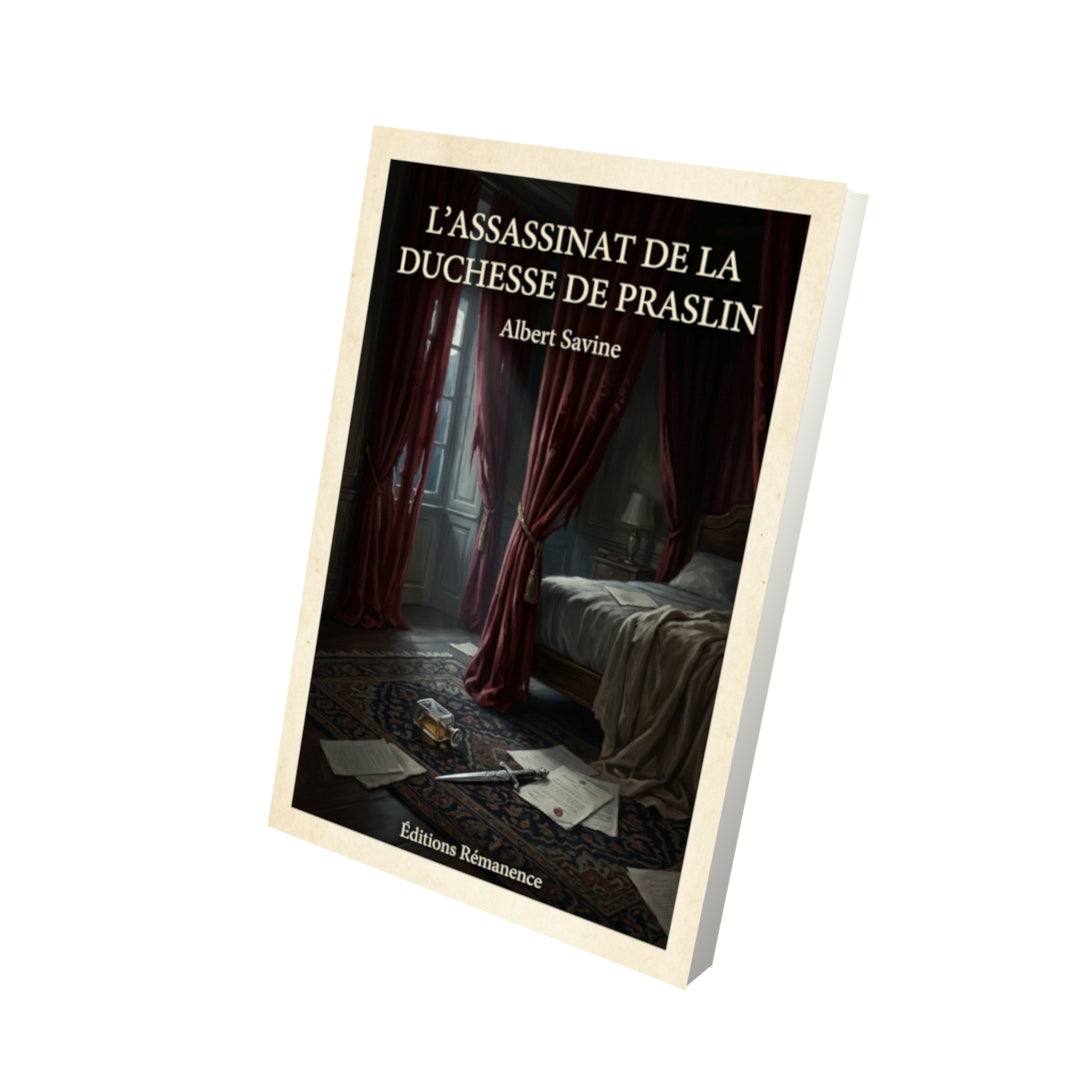 Livre L'Assassinat de la Duchesse de Praslin - Albert Savine - Vue 3D - Editions Remanence