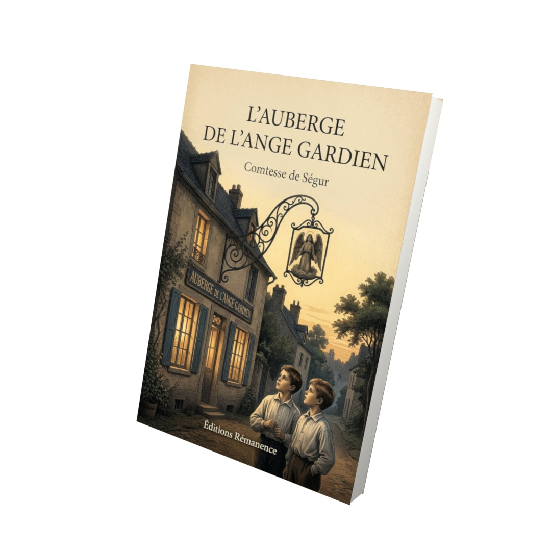 Livre L'auberge de l'ange gardien - Comtesse de Ségur - Vue 3D - Editions Remanence