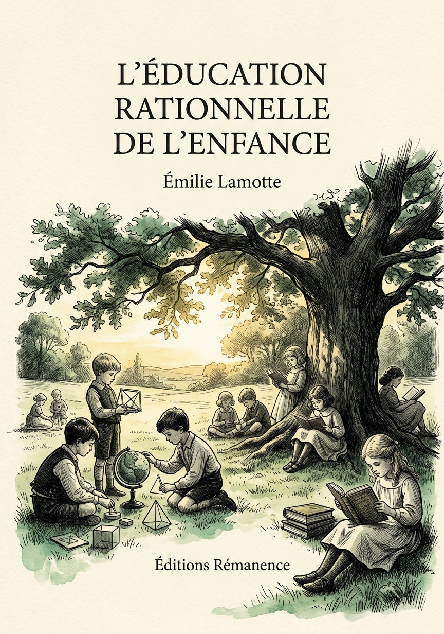 Livre L'éducation rationnelle de l'enfance par Émilie Lamotte - Couverture - Editions Remanence