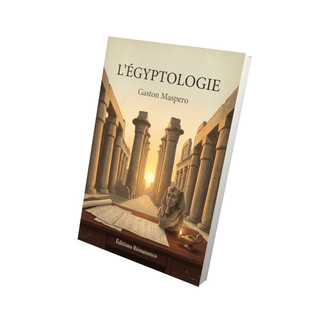 Livre L'égyptologie - Gaston Maspero - Vue 3D - Editions Remanence