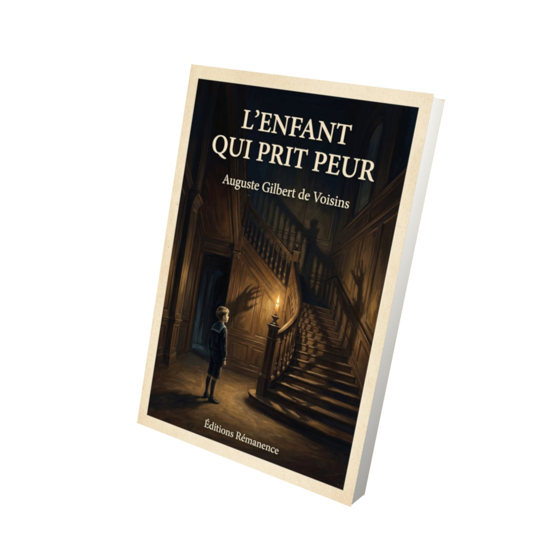 Livre L'enfant qui prit peur - Auguste Gilbert de Voisins - Vue 3D - Editions Remanence