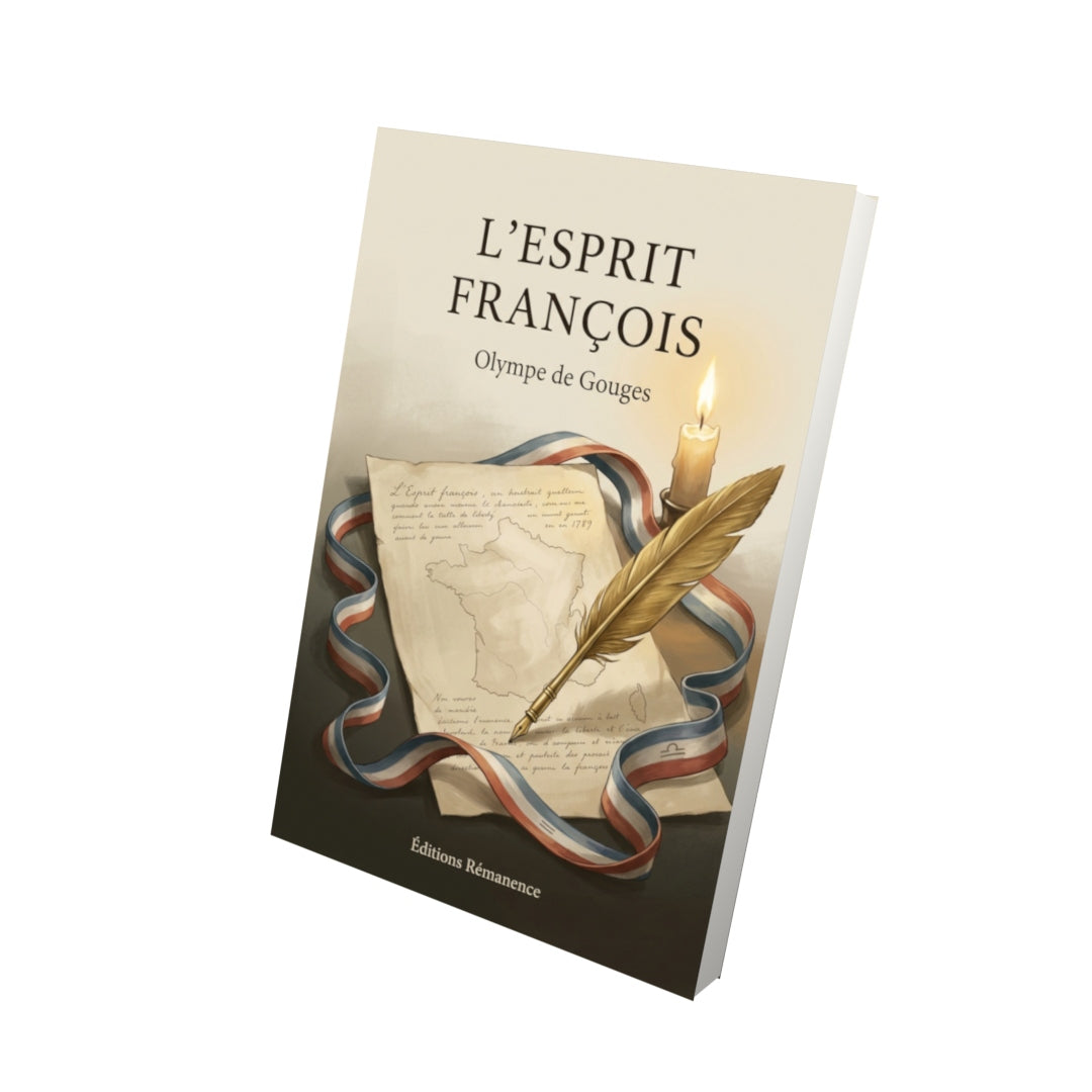 Livre L'Esprit françois par Olympe de Gouges - Vue 3D - Editions Remanence