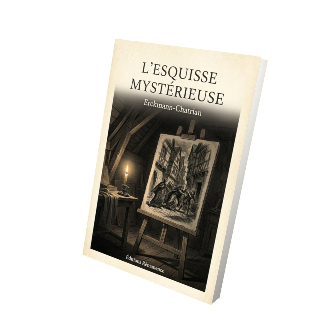 Livre L'esquisse mystérieuse - Erckmann-Chatrian - Vue 3D - Editions Remanence