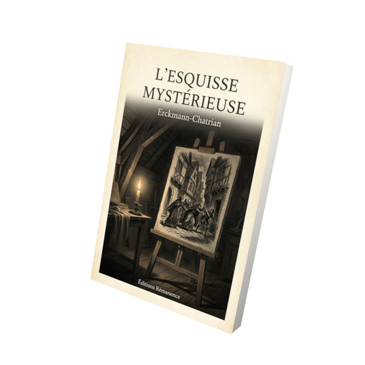 Livre L'esquisse mystérieuse - Erckmann-Chatrian - Vue 3D - Editions Remanence