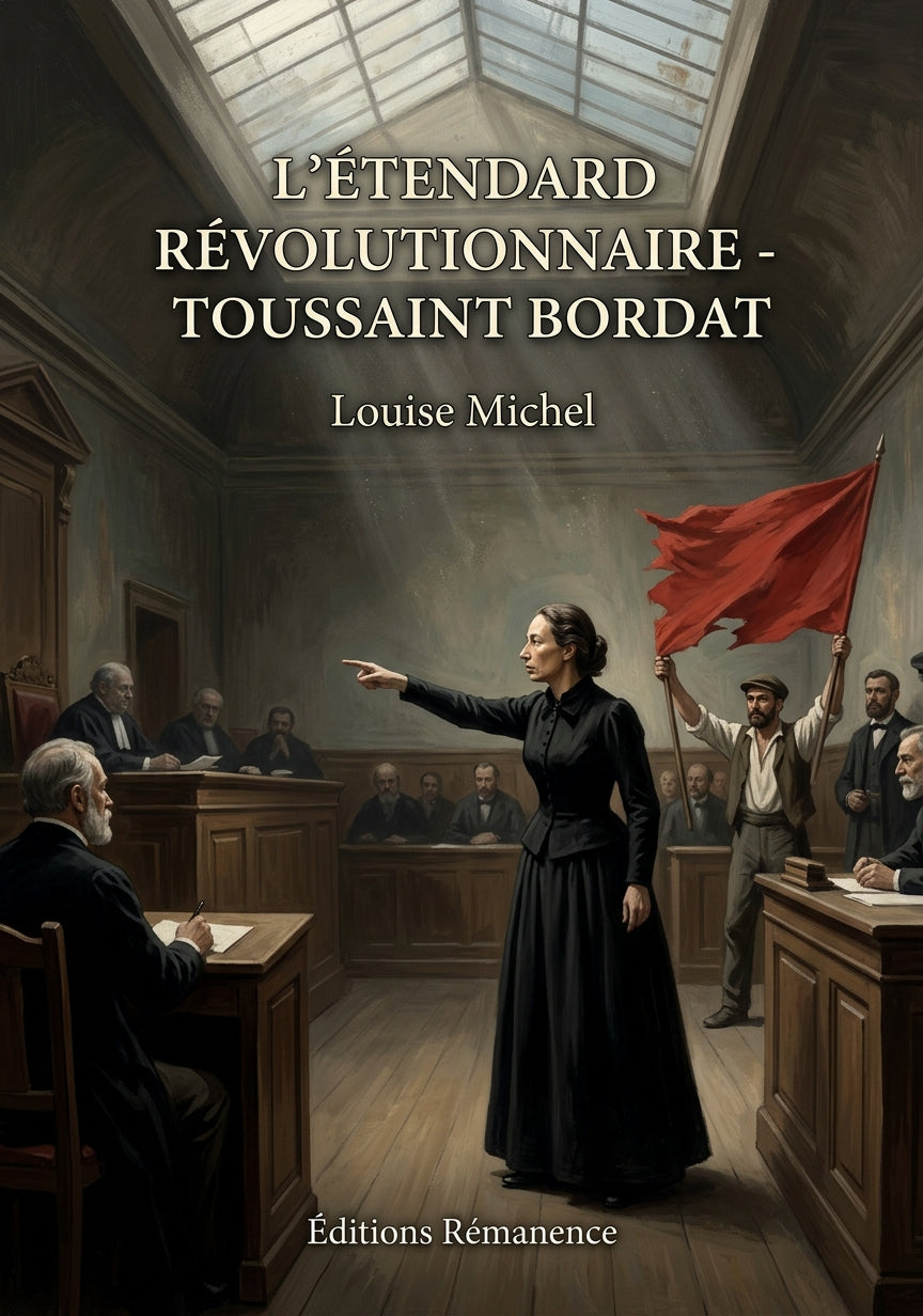 Livre L'Étendard révolutionnaire - Toussaint Bordat par Louise Michel - Couverture - Editions Remanence