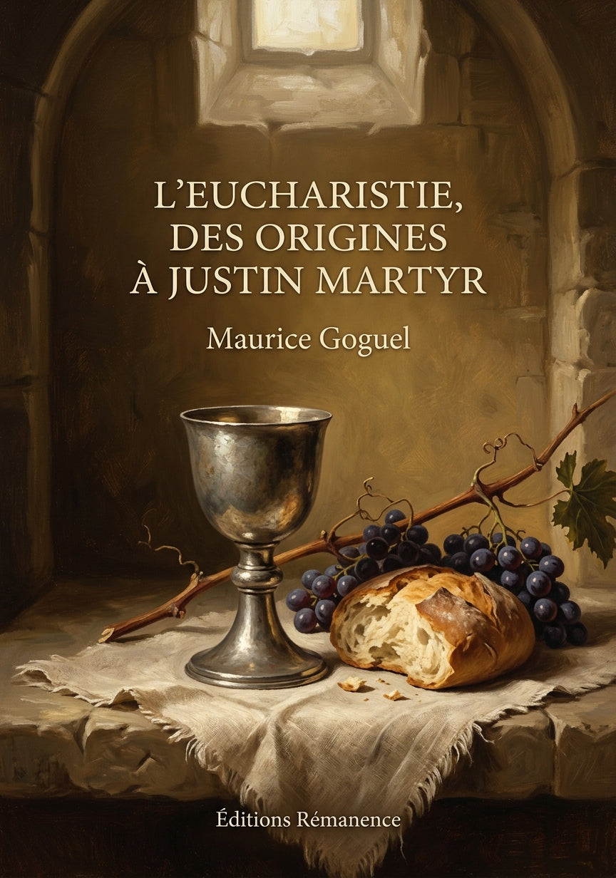Livre L'Eucharistie, des origines à Justin Martyr par Maurice Goguel - Couverture - Editions Remanence
