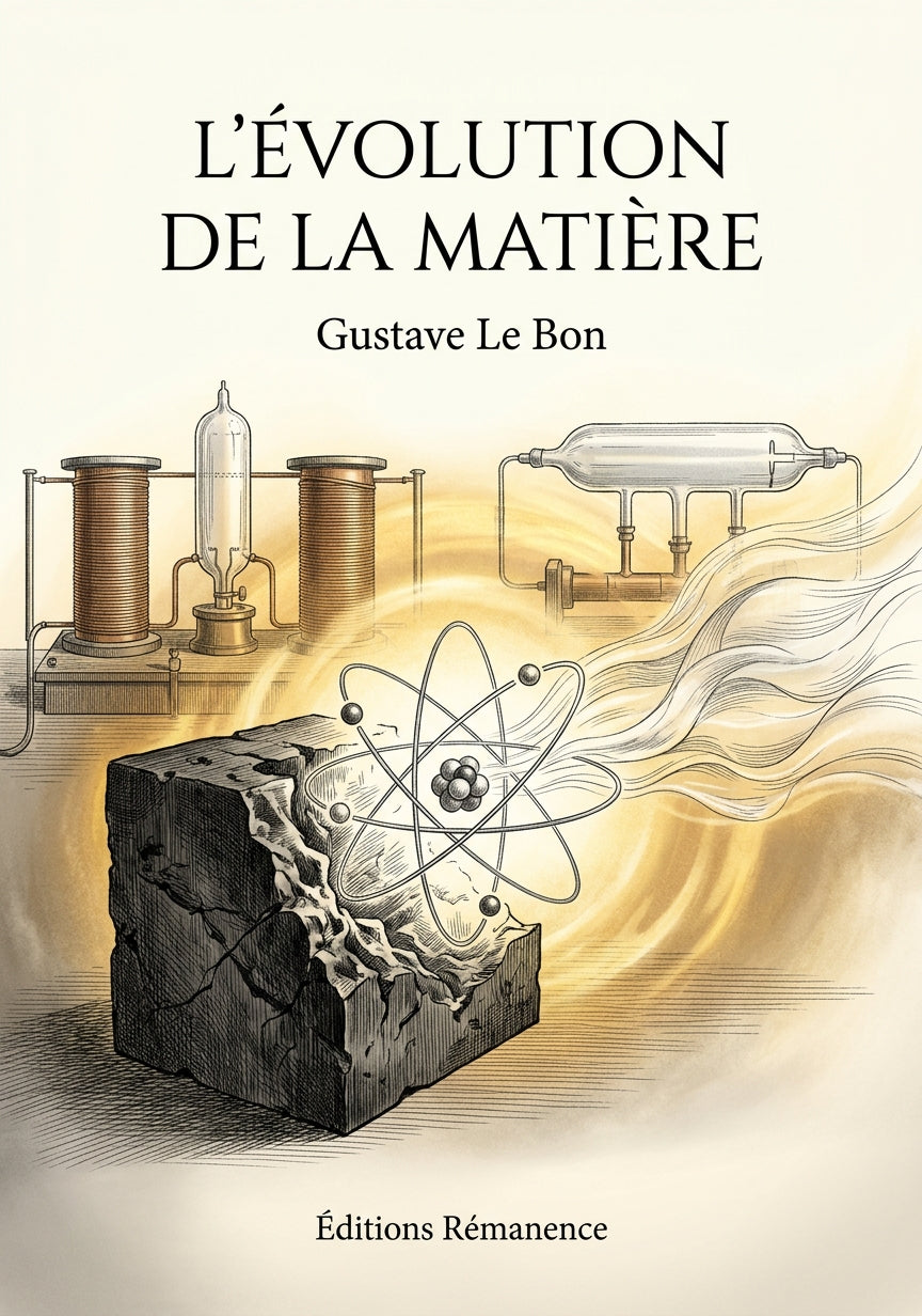 Livre L'évolution de la matière par Gustave Le Bon - Couverture - Editions Remanence