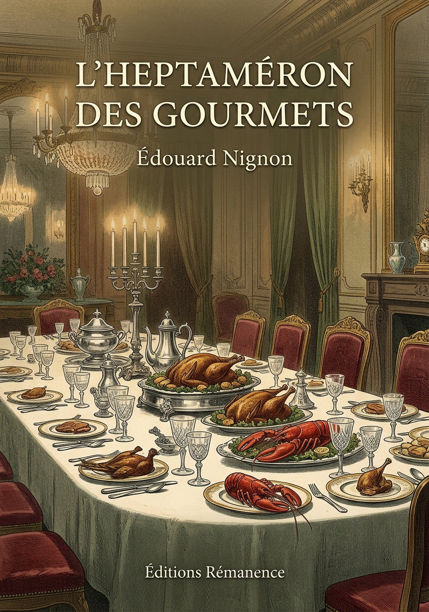 Livre L'heptaméron des gourmets par Édouard Nignon - Couverture - Editions Remanence