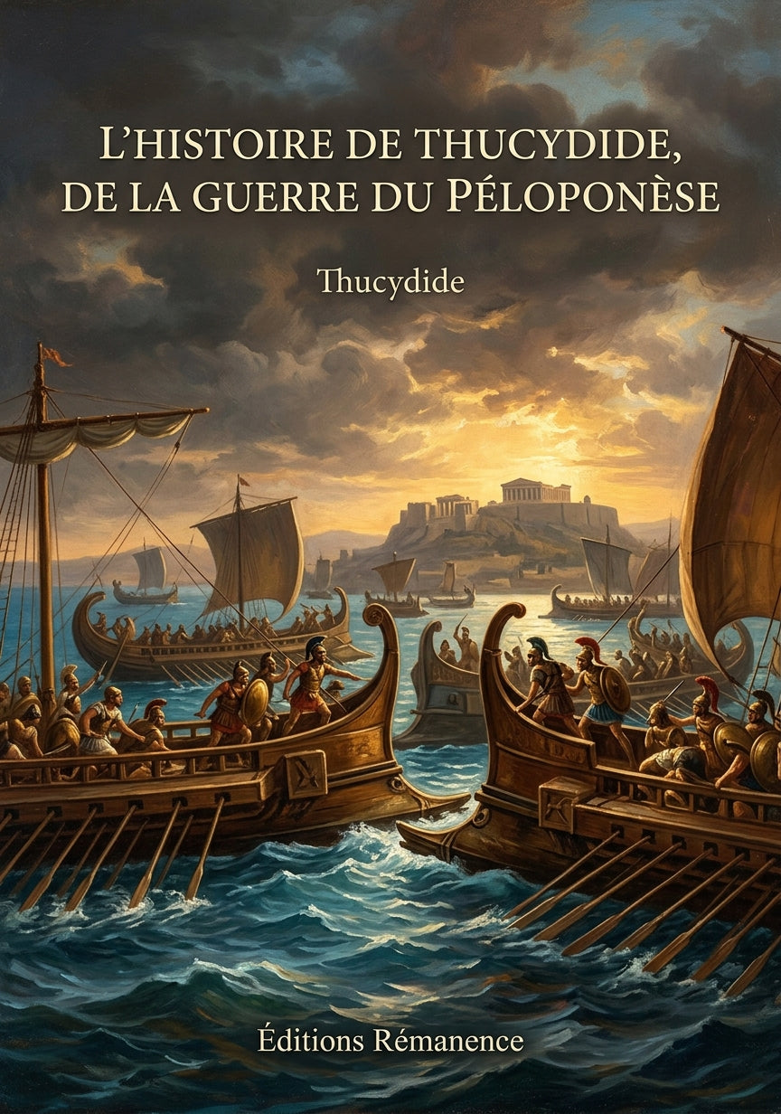 Livre L'Histoire de Thucydide, de la guerre du Péloponèse par Thucydide - Couverture - Editions Remanence
