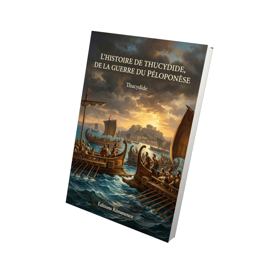 Livre L'Histoire de Thucydide, de la guerre du Péloponèse par Thucydide - Vue 3D - Editions Remanence