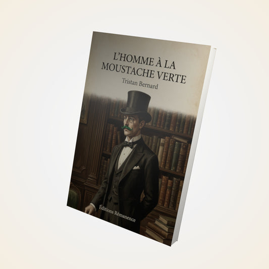 Livre L'homme à la moustache verte - Tristan Bernard - Couverture 3D