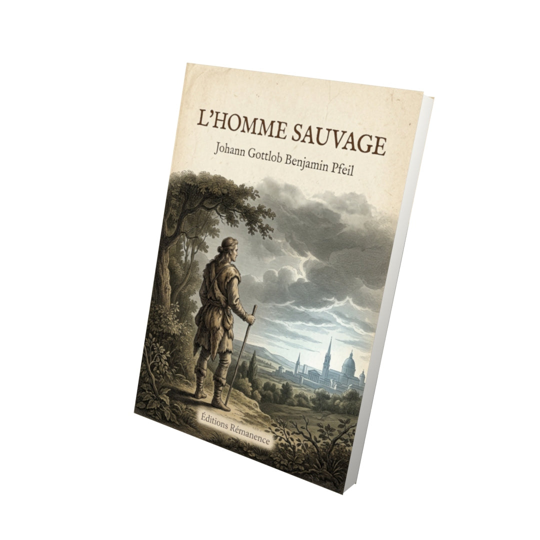 Livre L'homme sauvage - Johann Gottlob Benjamin Pfeil - Vue 3D - Editions Remanence