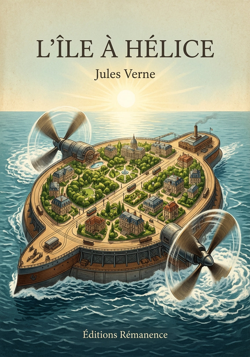 L'île à hélice - Jules Verne (Couverture)