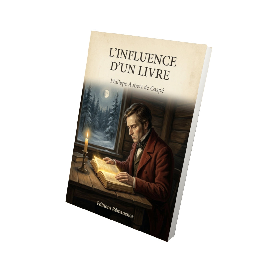 Livre L'influence d'un livre - Philippe Aubert de Gaspé - Vue 3D - Editions Remanence