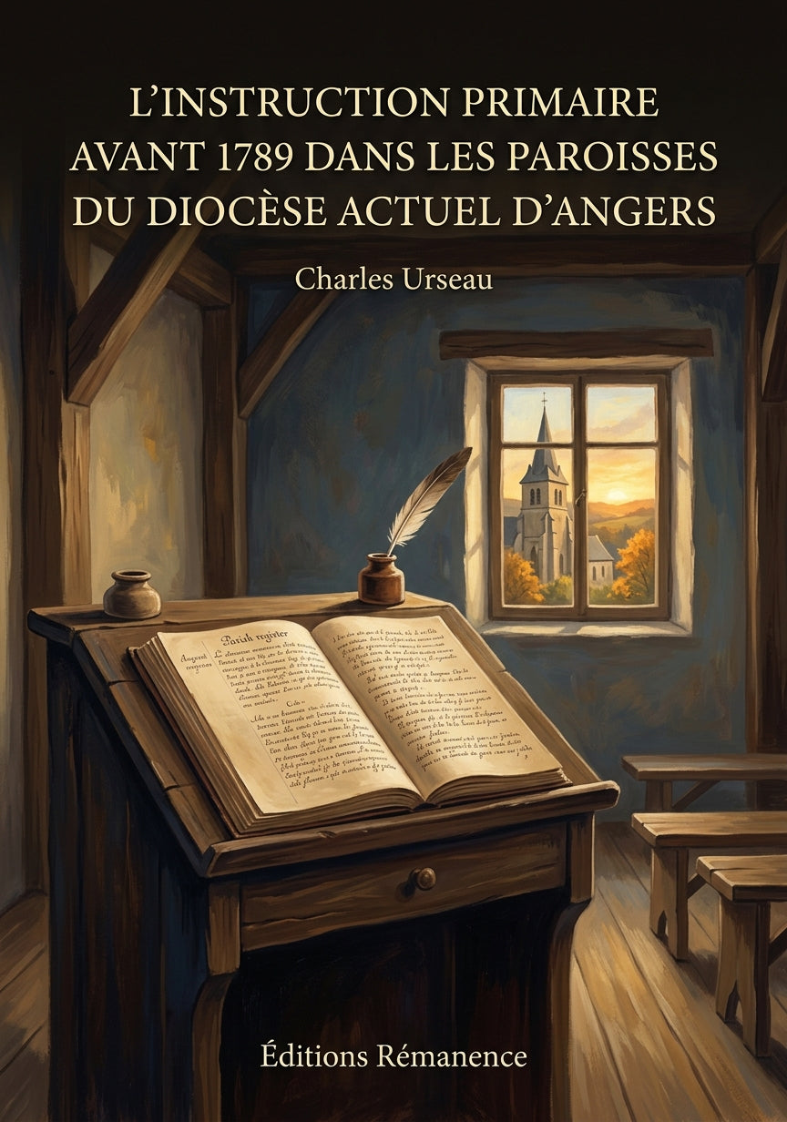 Livre L'instruction primaire avant 1789 dans les paroisses du diocèse actuel d'Angers par Charles Urseau - Couverture - Editions Remanence