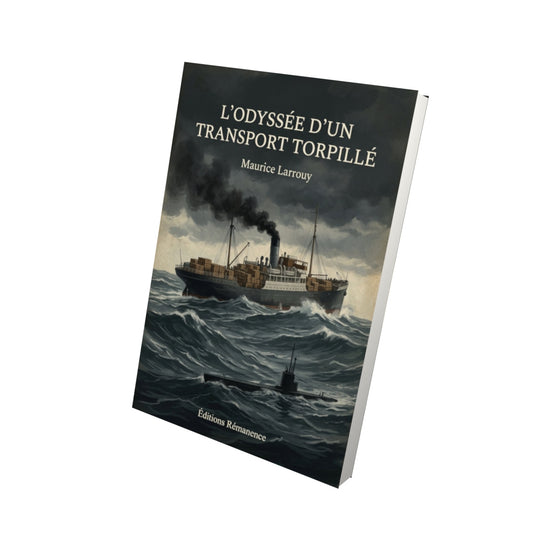 Livre L'odyssée d'un transport torpillé - Maurice Larrouy - Vue 3D - Editions Remanence
