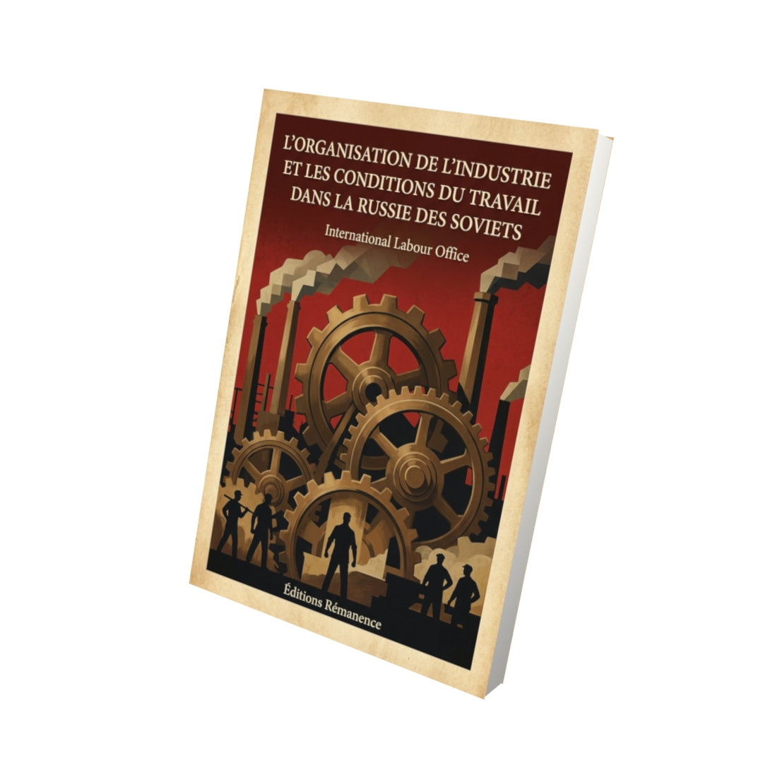 Livre L'organisation de l'industrie et les conditions du travail dans la Russie des Soviets - International Labour Office - Vue 3D - Editions Remanence