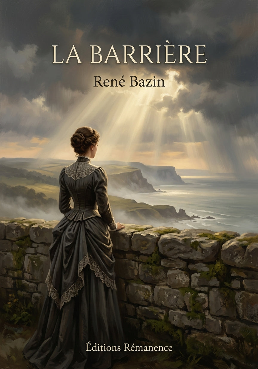 Livre La Barrière par René Bazin - Couverture - Editions Remanence
