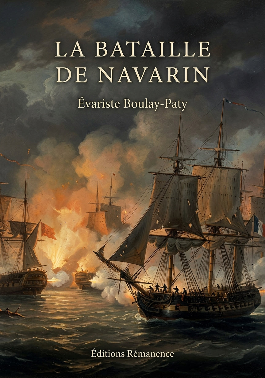 Livre La Bataille de Navarin par Évariste Boulay-Paty - Couverture - Editions Remanence