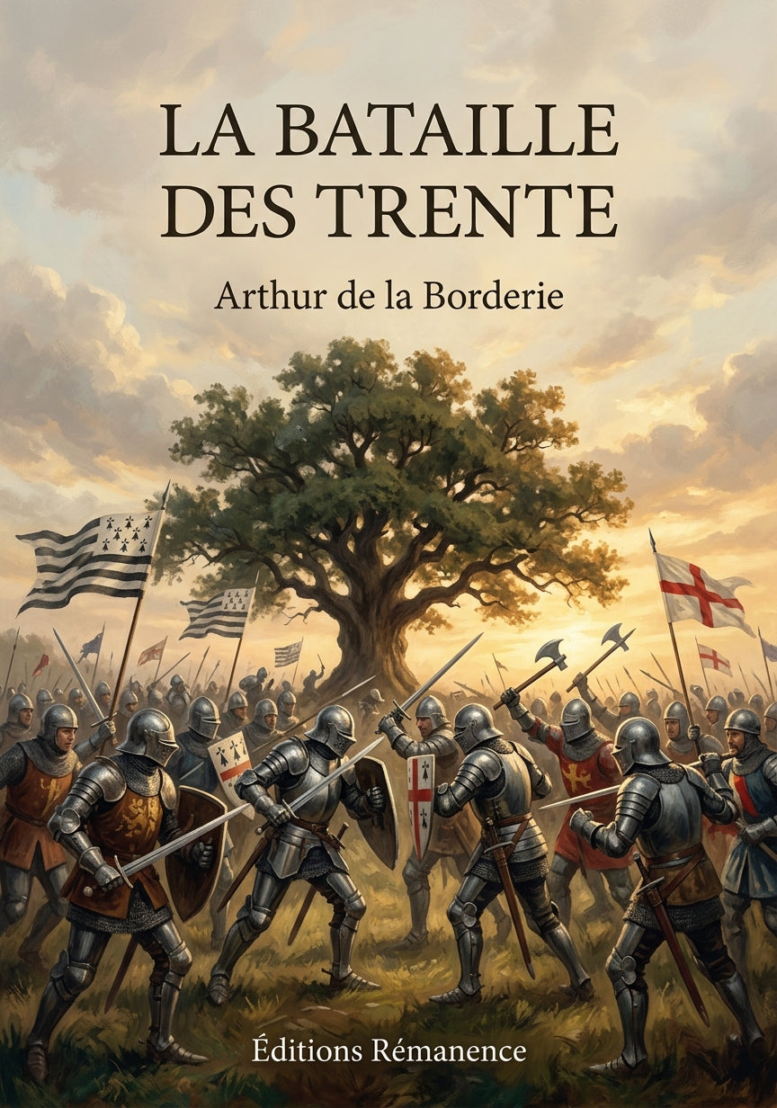 Livre La Bataille des Trente par Arthur de la Borderie - Couverture - Editions Remanence