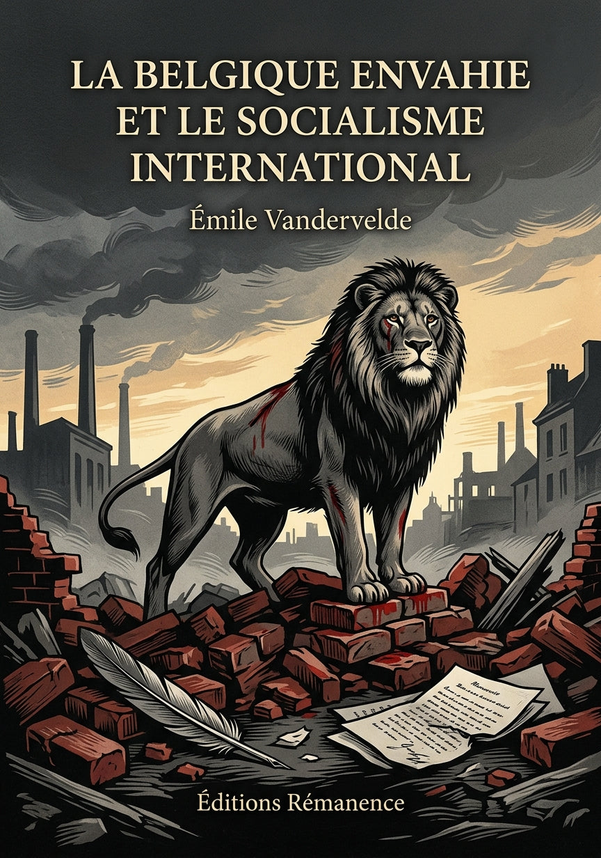 Livre La Belgique envahie et le socialisme international par Émile Vandervelde - Couverture - Editions Remanence