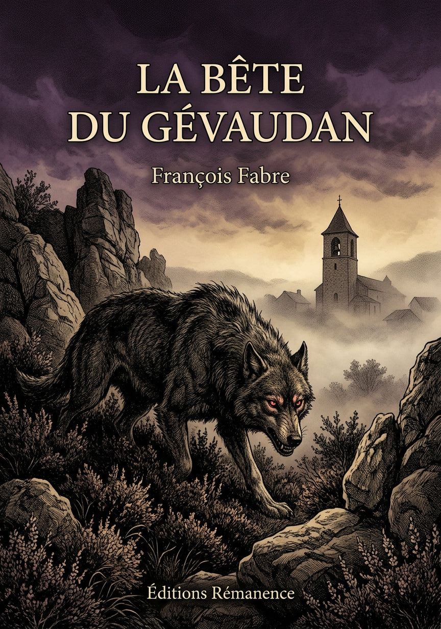 Livre La bête du Gévaudan par François Fabre - Couverture - Editions Remanence