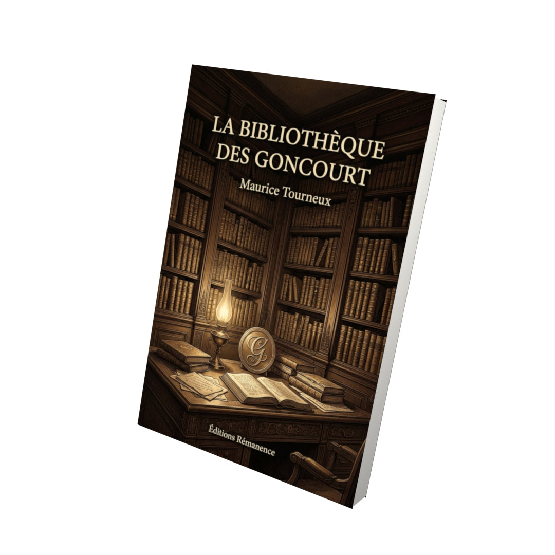 Livre La Bibliothèque des Goncourt par Maurice Tourneux - Vue 3D - Editions Remanence