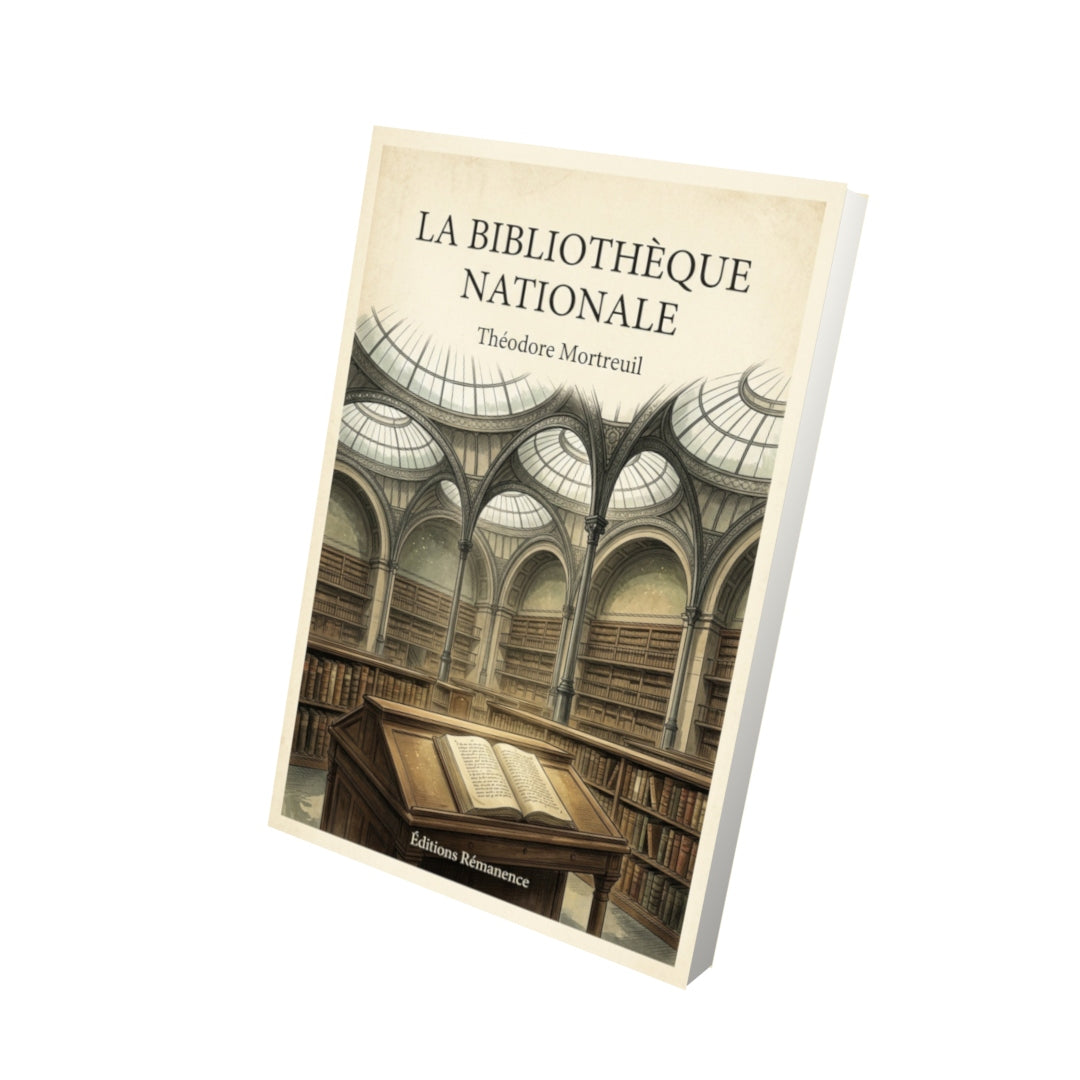 Livre La bibliothèque nationale - Théodore Mortreuil - Vue 3D - Editions Remanence
