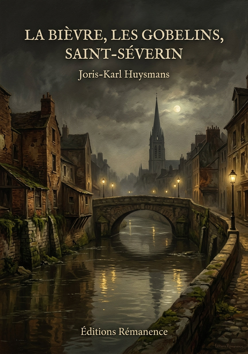 Livre La Bièvre, les Gobelins, Saint-Séverin par Joris-Karl Huysmans - Couverture - Editions Remanence