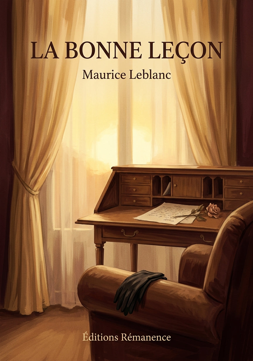 Livre La Bonne leçon par Maurice Leblanc - Couverture - Editions Remanence