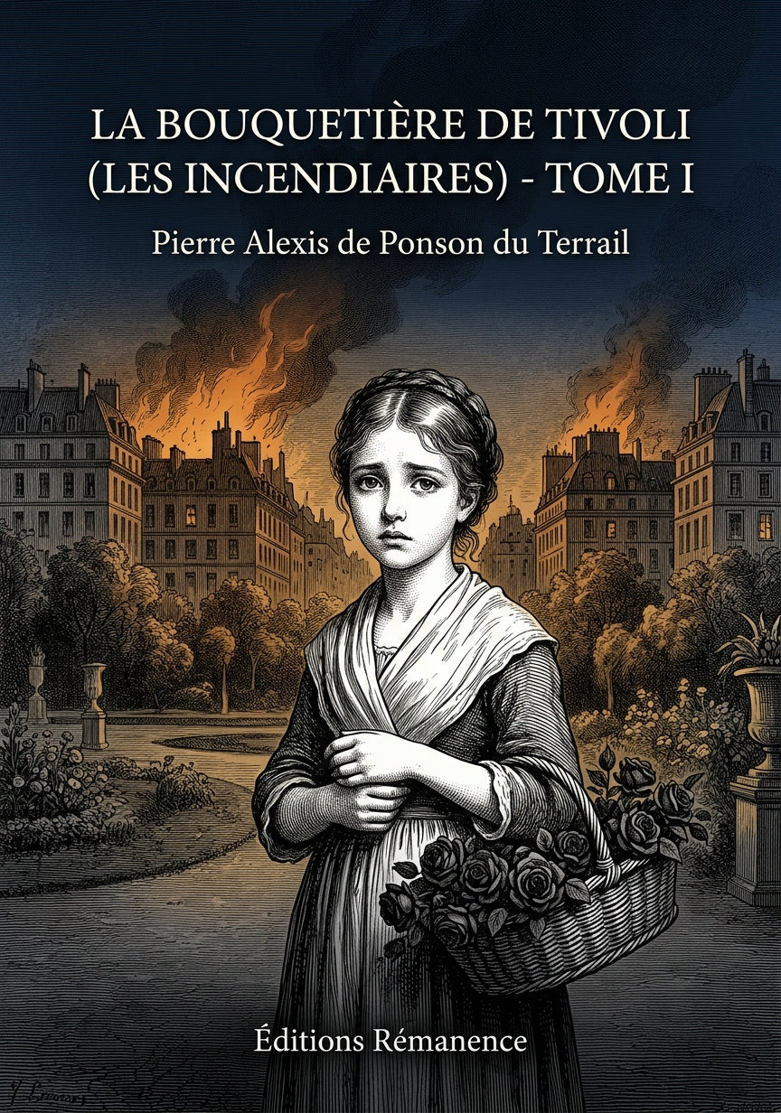 Livre La Bouquetière de Tivoli (Les Incendiaires) - Tome I par Pierre Alexis de Ponson du Terrail - Couverture - Editions Remanence
