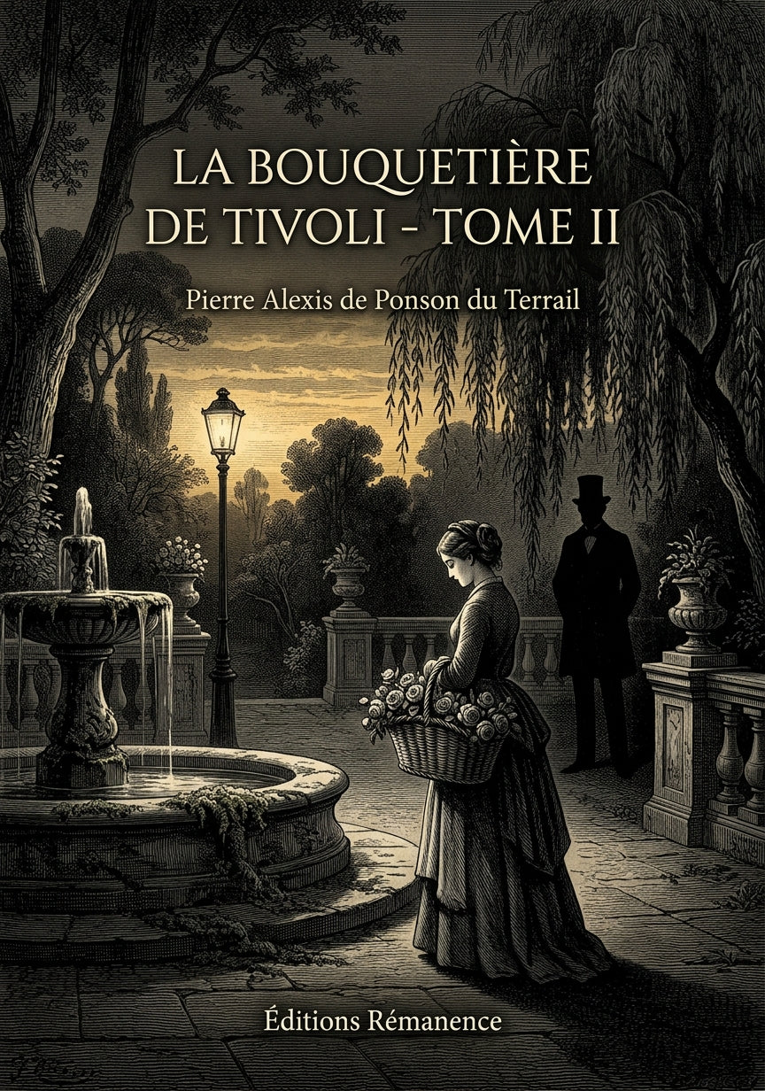 Livre La Bouquetière de Tivoli - Tome II par Pierre Alexis de Ponson du Terrail - Couverture - Editions Remanence