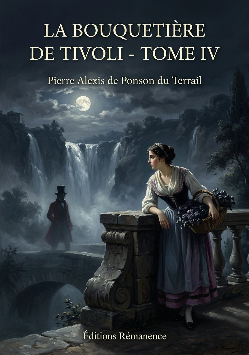 Livre La Bouquetière de Tivoli - Tome IV par Pierre Alexis de Ponson du Terrail - Couverture - Editions Remanence